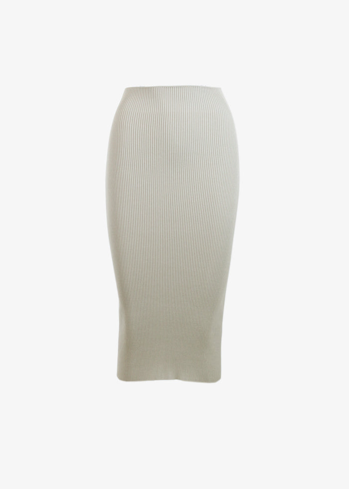 Shay High Waist Skirt in cement, front view