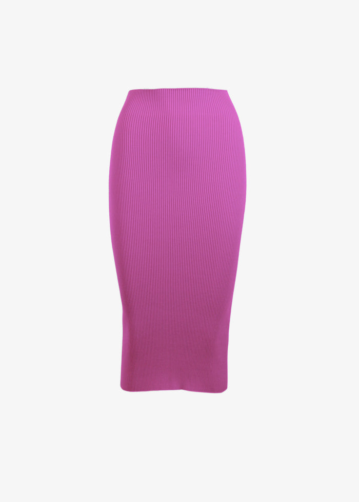 Shay High Waist Skirt in Magenta, front view