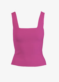 Ruth Fitted Tank in magenta, front view