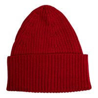 Bryce Merino Wool Beanie in red, front view