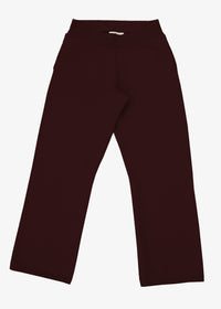 Saga Crop Pants in bordeux, front view